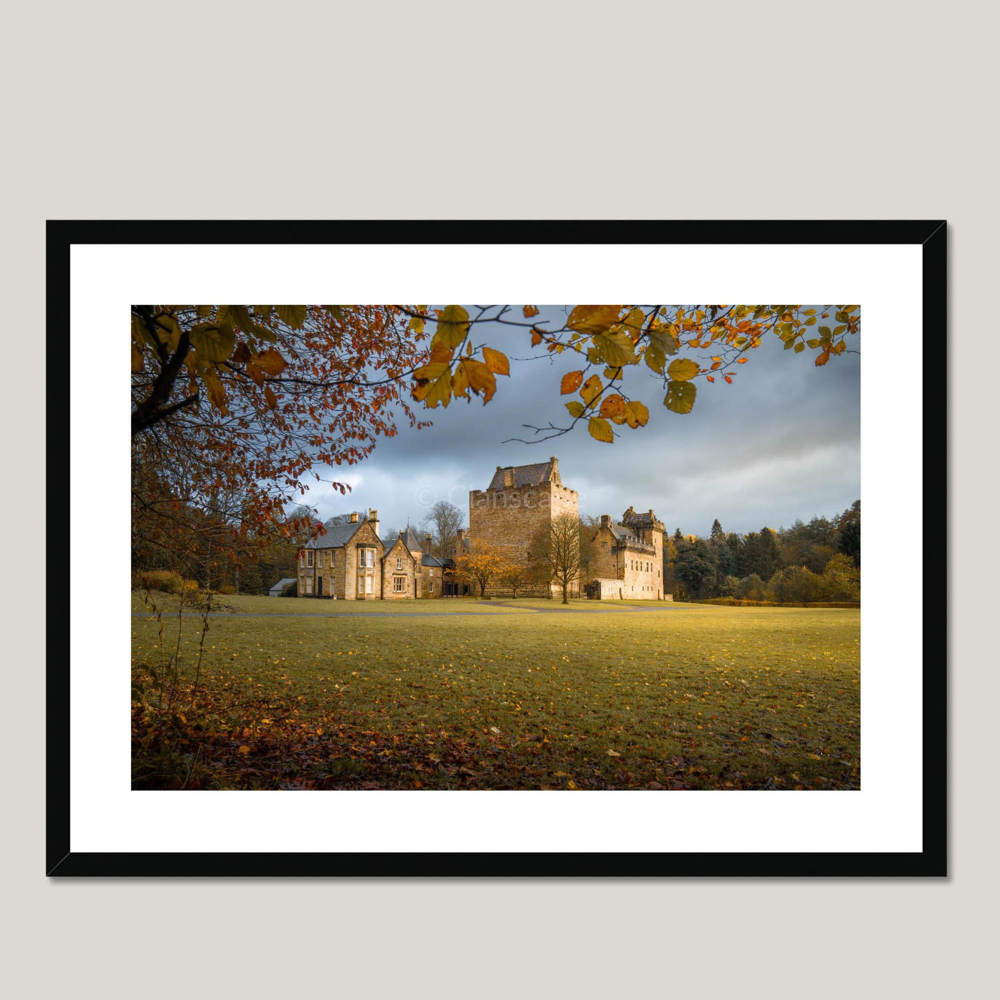 Clan Boyd - Dean Castle - Framed & Mounted Photo Print 28"x20" Black