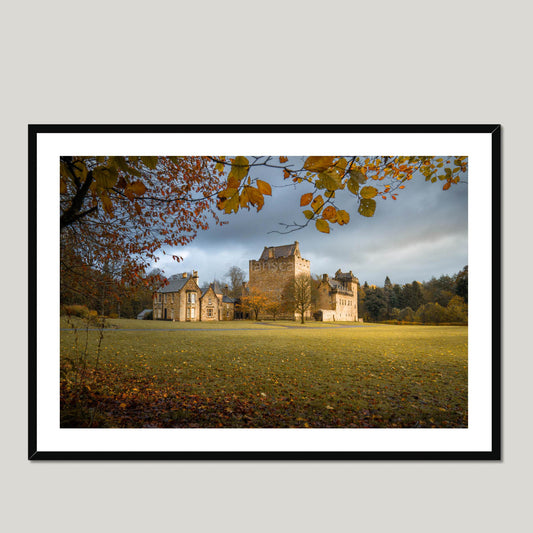 Clan Boyd - Dean Castle - Framed & Mounted Photo Print 40"x28" Black