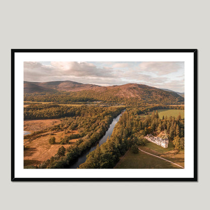 Clan Grant - Doune of Rothiemurchus - Framed & Mounted Photo Print 40"x28" Black