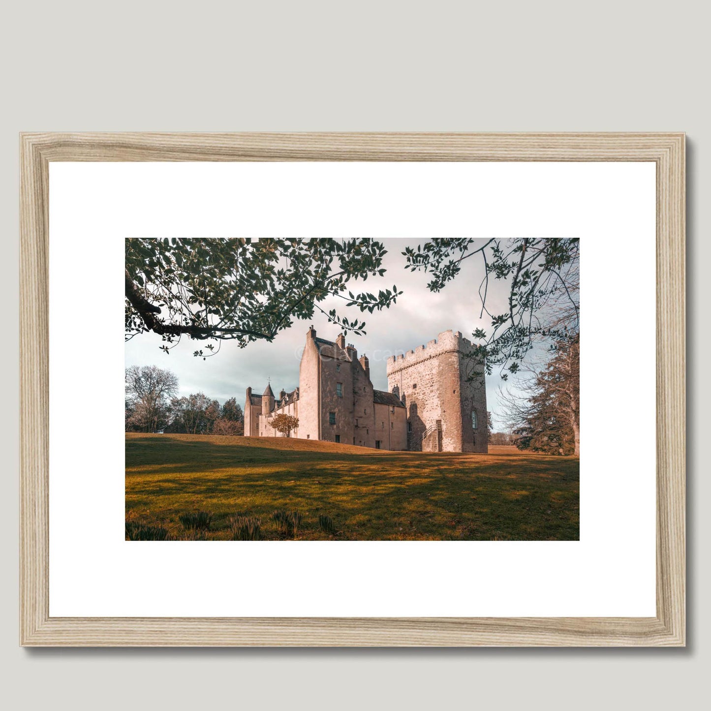 Clan Irvine of Drum - Drum Castle - Framed & Mounted Photo Print 16"x12" Natural