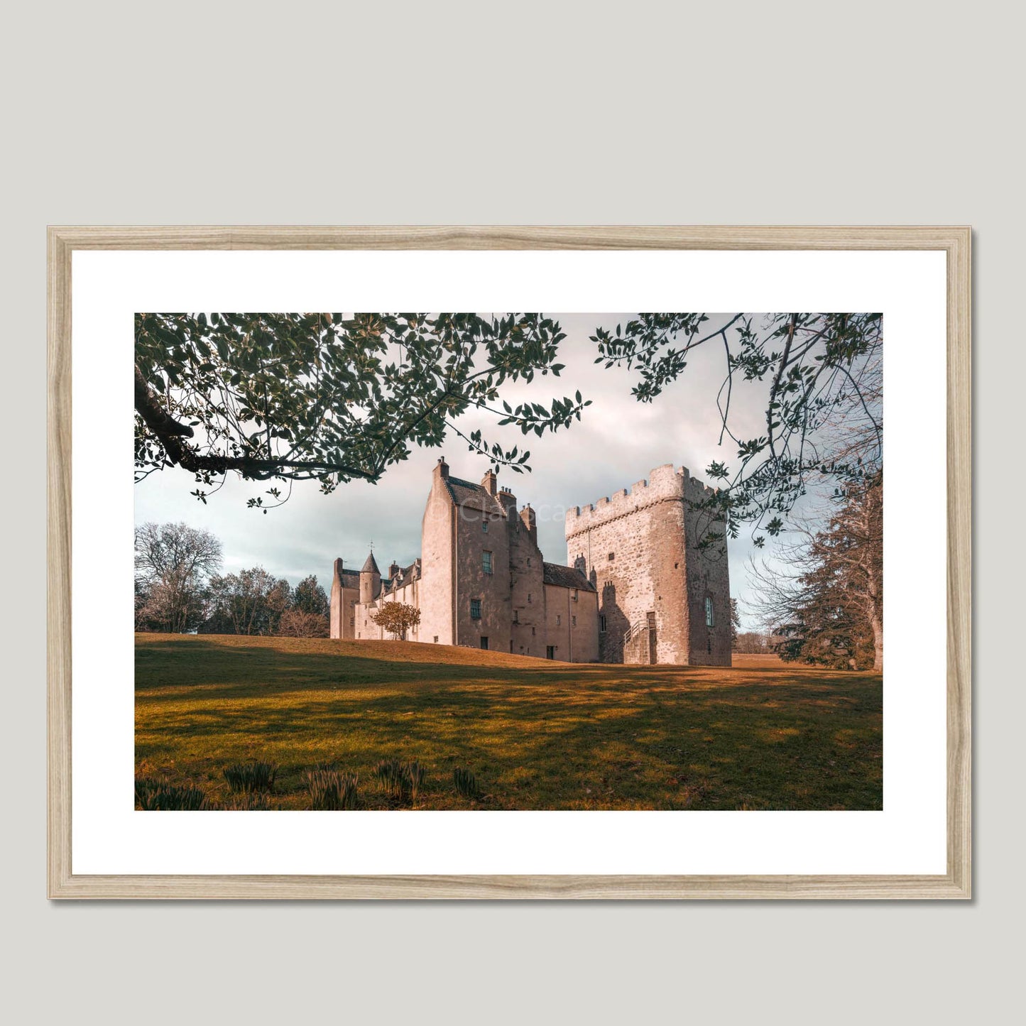 Clan Irvine of Drum - Drum Castle - Framed & Mounted Photo Print 28"x20" Natural