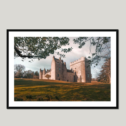 Clan Irvine of Drum - Drum Castle - Framed & Mounted Photo Print 40"x28" Black