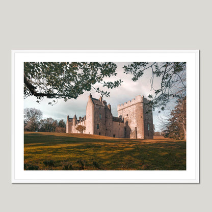 Clan Irvine of Drum - Drum Castle - Framed & Mounted Photo Print 40"x28" White