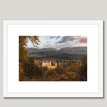 Clan Scott - Drumlanrig Castle - Framed & Mounted Photo Print 16"x12" White