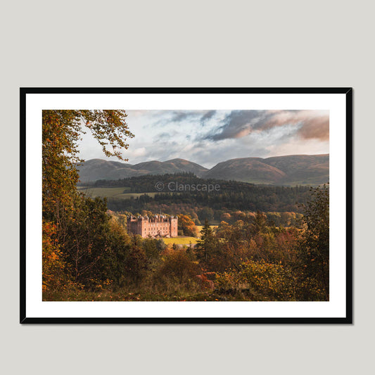 Clan Douglas - Drumlanrig Castle - Framed & Mounted Photo Print 40"x28" Black