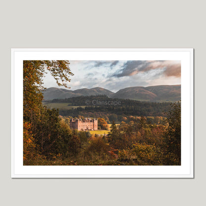 Clan Scott - Drumlanrig Castle - Framed & Mounted Photo Print 40"x28" White