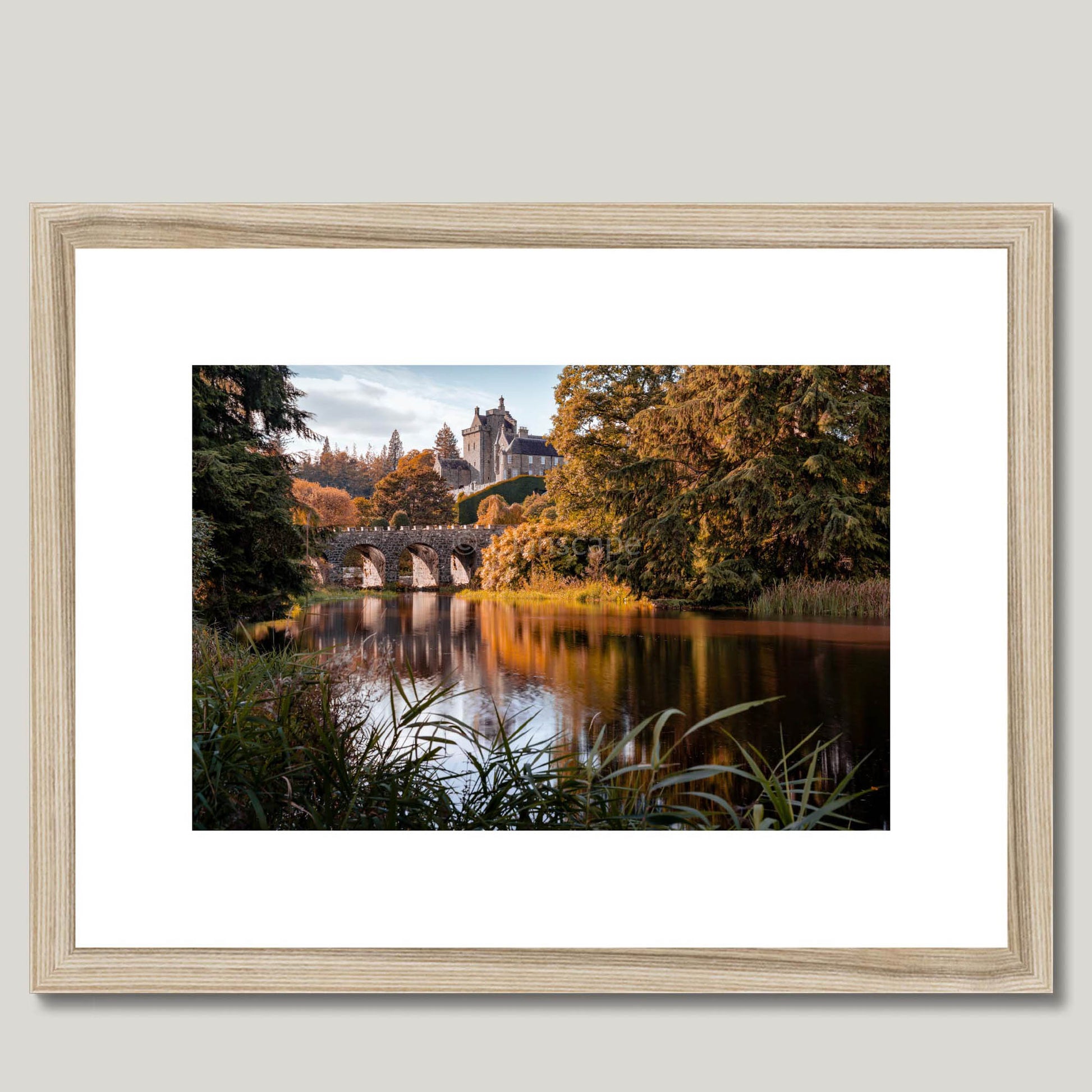 Clan Drummond - Drummond Castle - Framed & Mounted Photo Print 16"x12" Natural