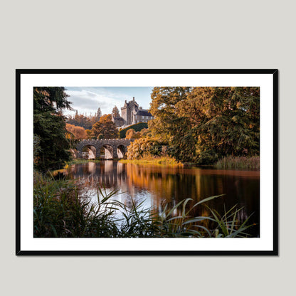 Clan Drummond - Drummond Castle - Framed & Mounted Photo Print 40"x28" Black