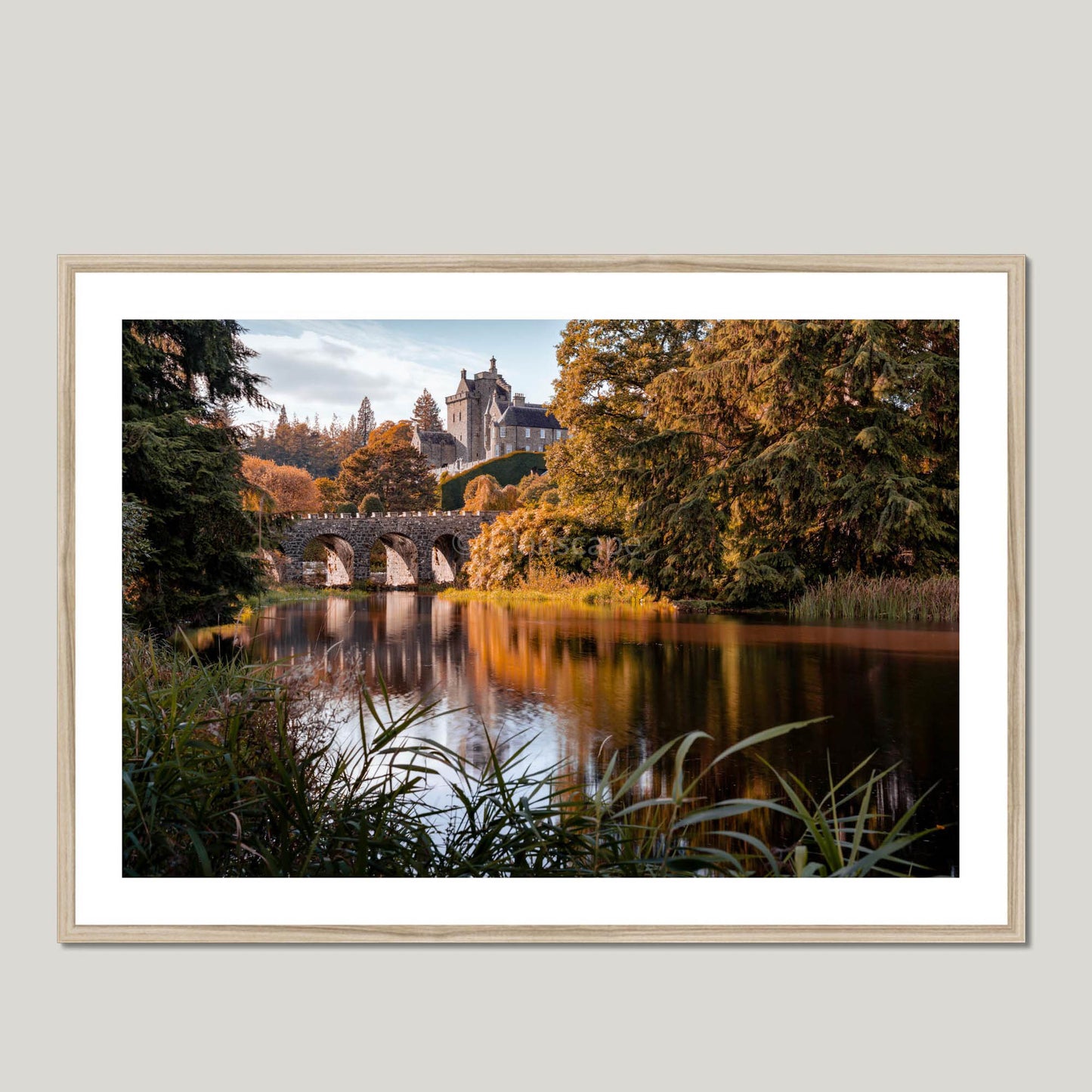 Clan Drummond - Drummond Castle - Framed & Mounted Photo Print 40"x28" Natural