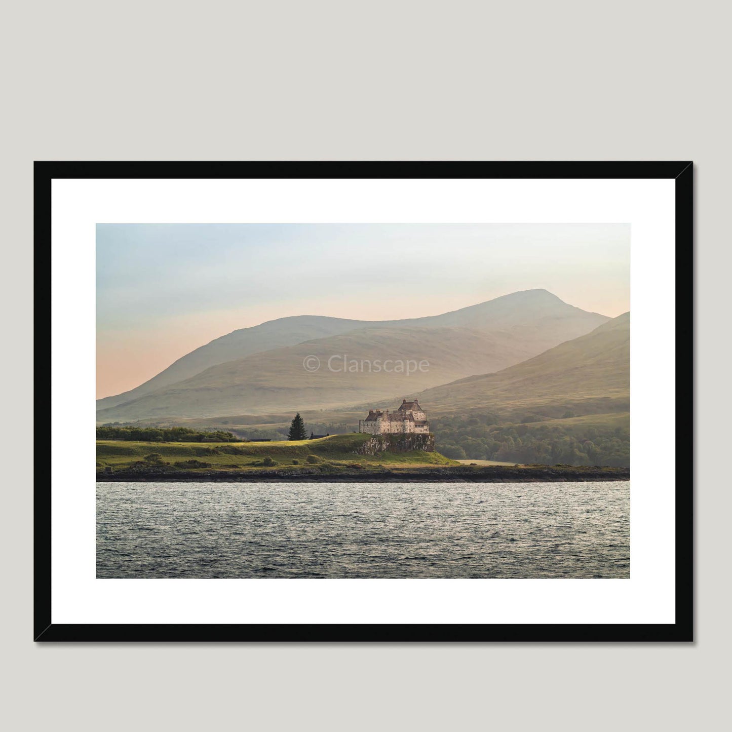 Clan Maclean - Duart Castle - Framed & Mounted Photo Print 28"x20" Black