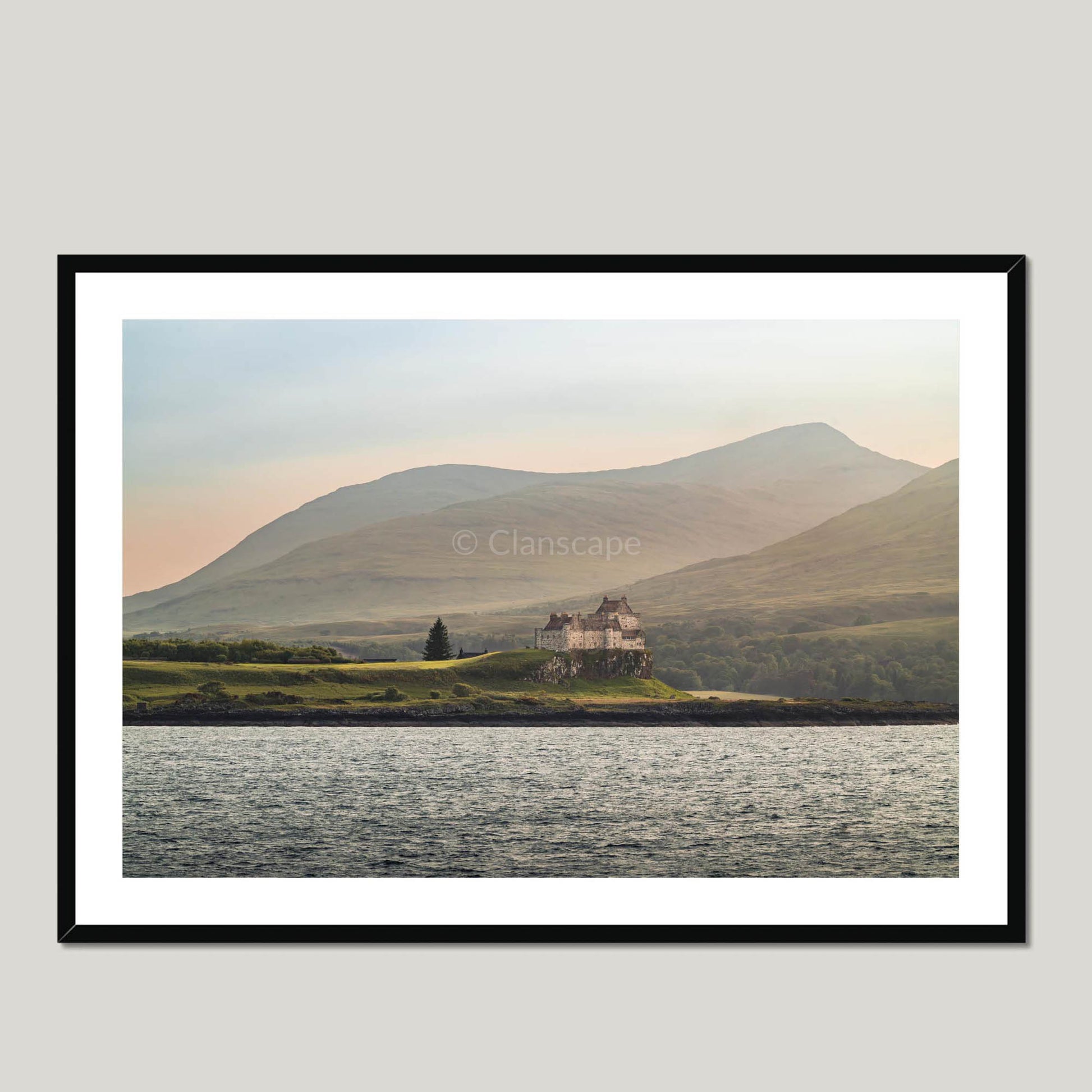 Clan Maclean - Duart Castle - Framed & Mounted Photo Print 40"x28" Black