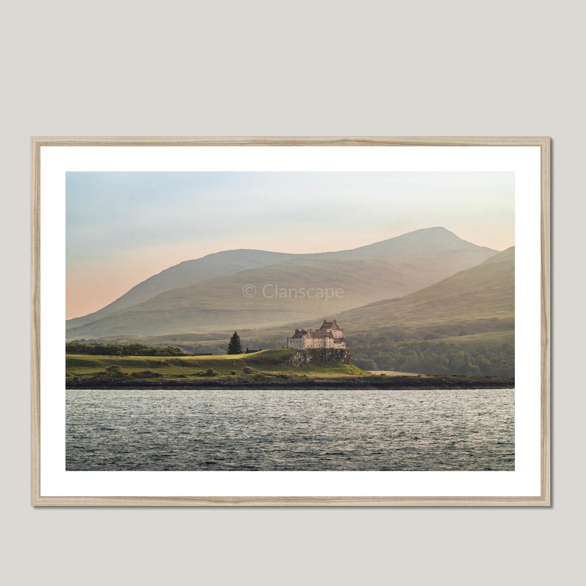 Clan Maclean - Duart Castle - Framed & Mounted Photo Print 40"x28" Natural