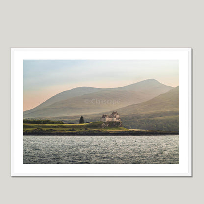 Clan Maclean - Duart Castle - Framed & Mounted Photo Print 40"x28" White