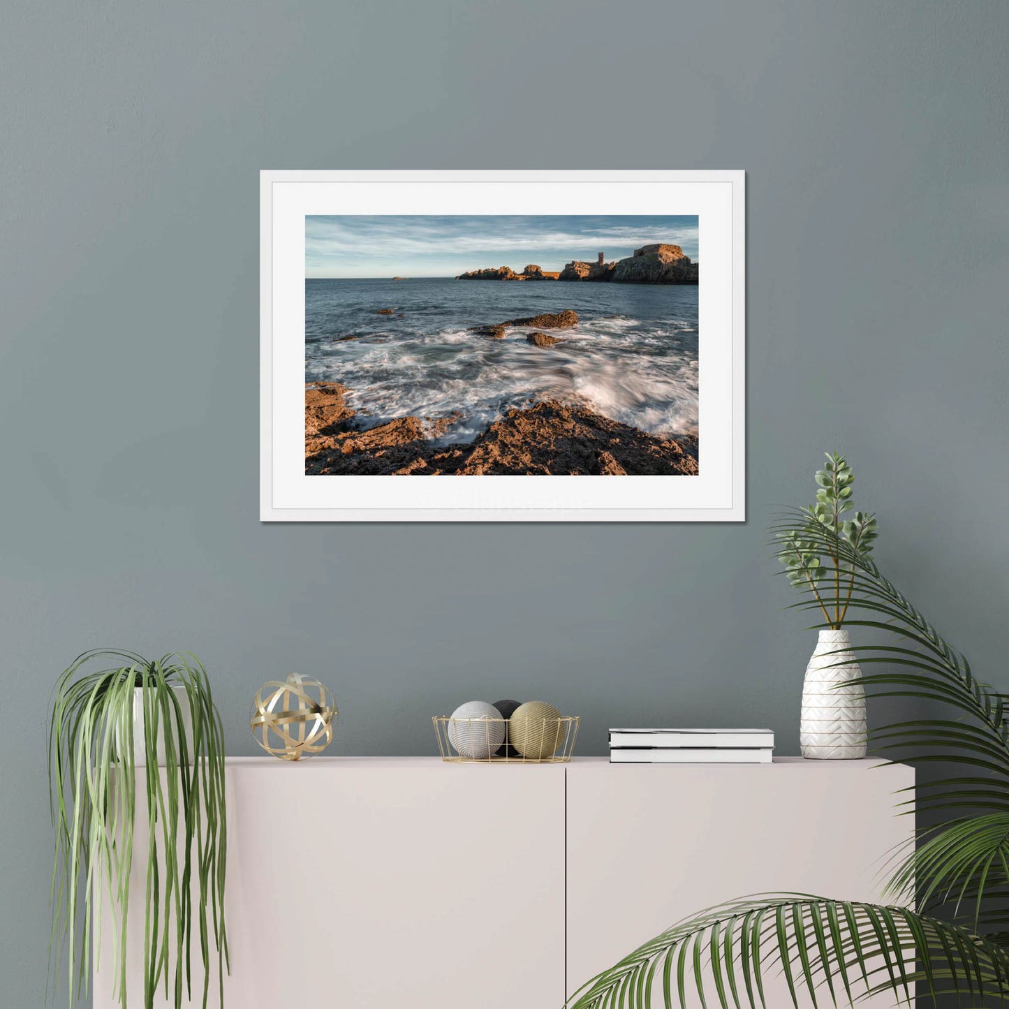 Clan Dunbar - Dunbar Castle - Framed & Mounted Photo Print