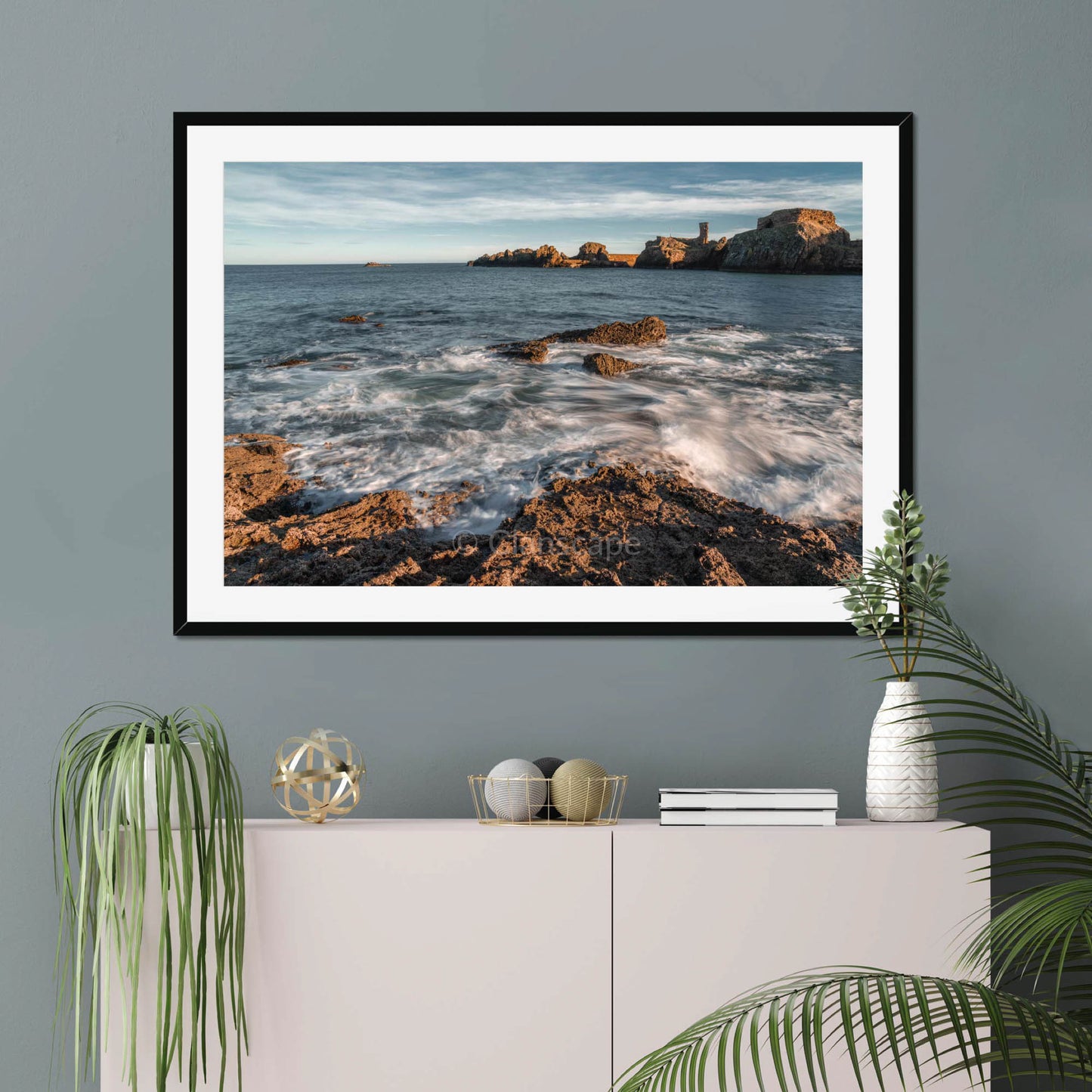 Clan Dunbar - Dunbar Castle - Framed & Mounted Photo Print