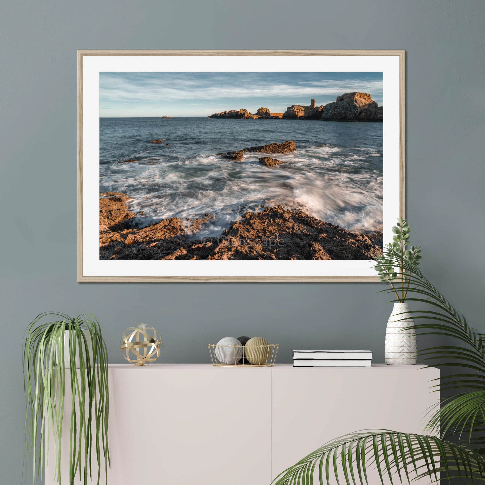 Clan Dunbar - Dunbar Castle - Framed & Mounted Photo Print