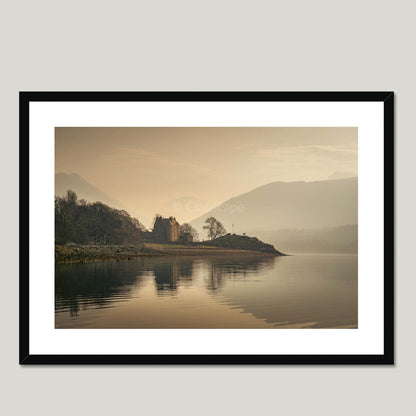 Clan Macnaghten - Dundarave Castle - Framed & Mounted Photo Print 28"x20" Black