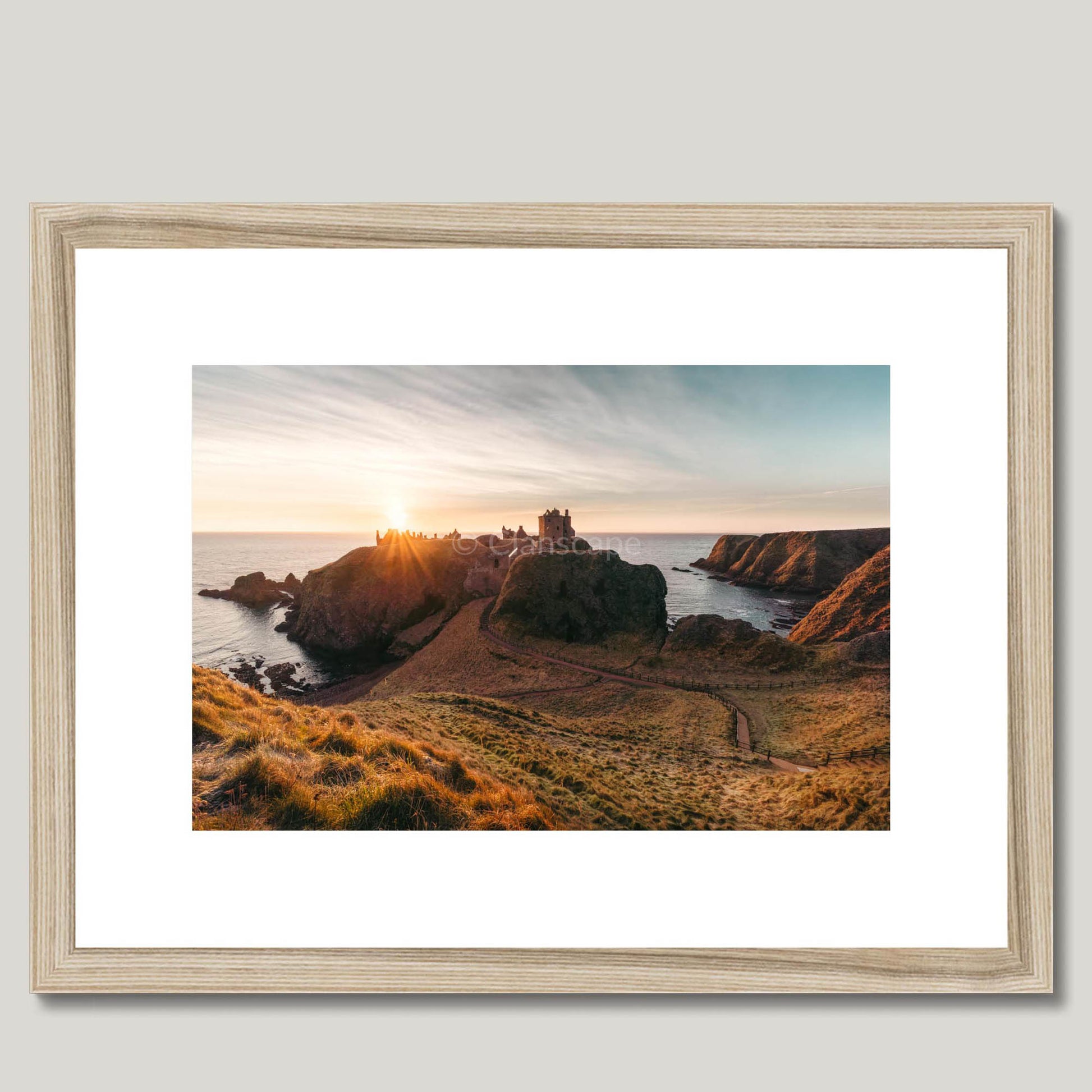 Clan Keith - Dunnotter Castle - Framed & Mounted Photo Print 16"x12" Natural
