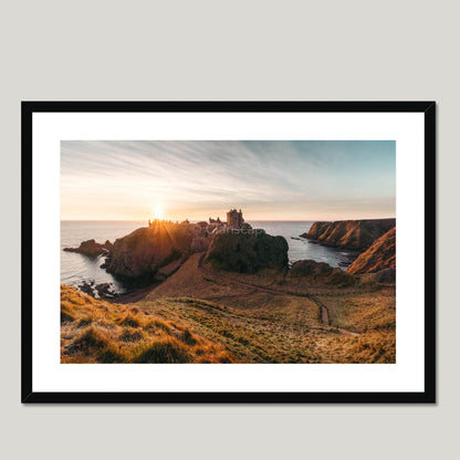 Clan Keith - Dunnotter Castle - Framed & Mounted Photo Print 28"x20" Black