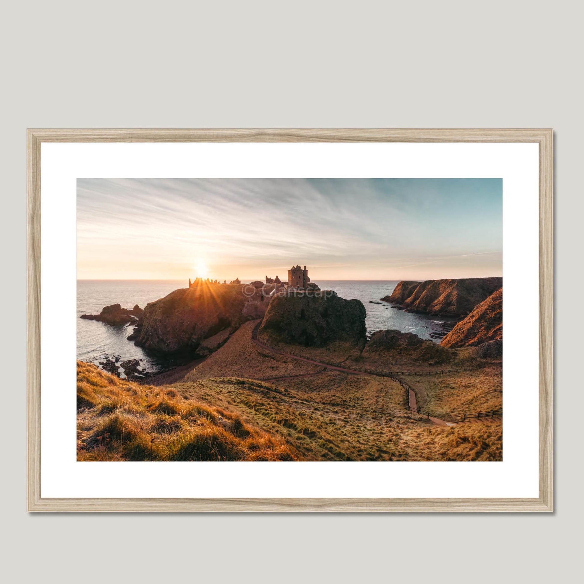Clan Keith - Dunnotter Castle - Framed & Mounted Photo Print 28"x20" Natural