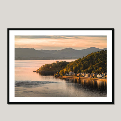 Clan MacDougall - Dunollie Castle - Framed & Mounted Photo Print 40"x28" Black