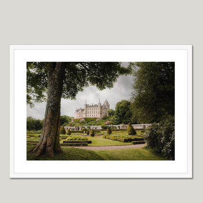 Clan Sutherland - Dunrobin Castle - Framed & Mounted Photo Print 28"x20" White