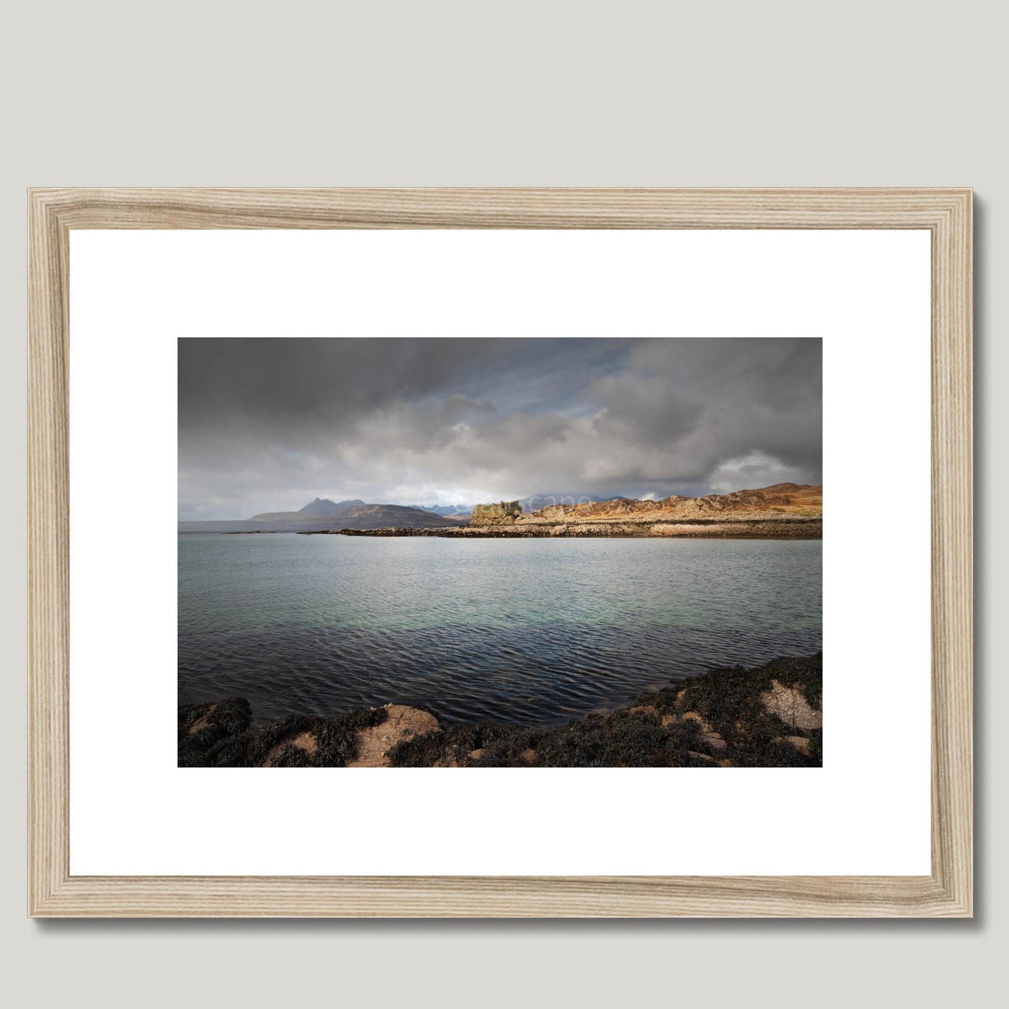 Clan MacDonald of Sleat - Dunscaith Castle - Framed & Mounted Photo Print 16"x12" Natural