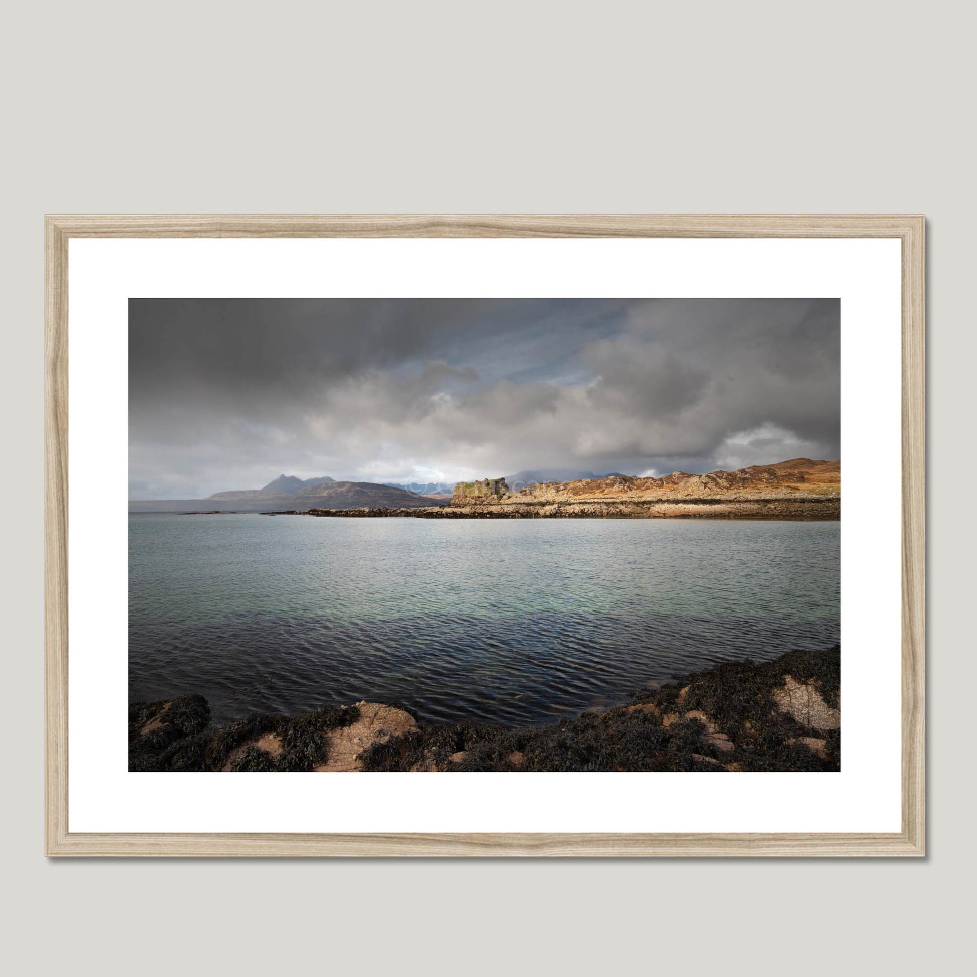 Clan MacDonald of Sleat - Dunscaith Castle - Framed & Mounted Photo Print 28"x20" Natural