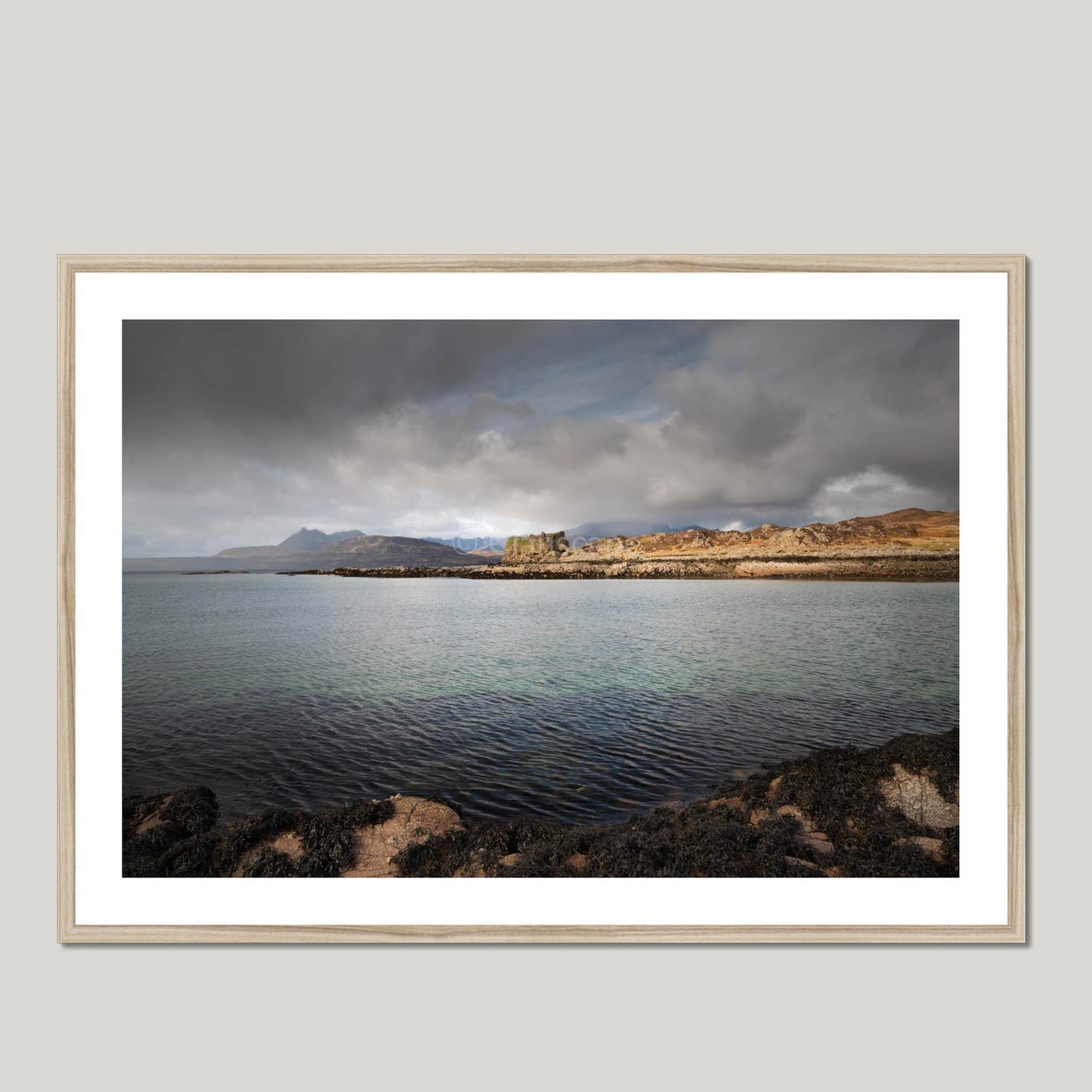 Clan MacDonald of Sleat - Dunscaith Castle - Framed & Mounted Photo Print 40"x28" Natural