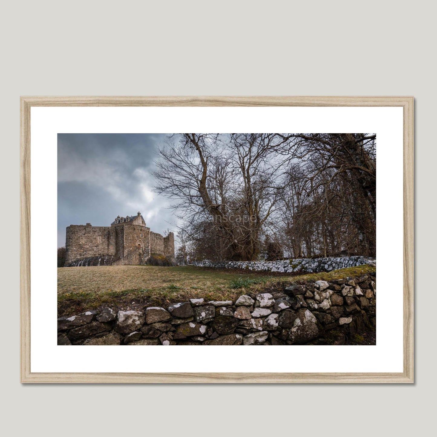 Clan Campbell - Dunstaffnage Castle - Framed & Mounted Photo Print 28"x20" Natural