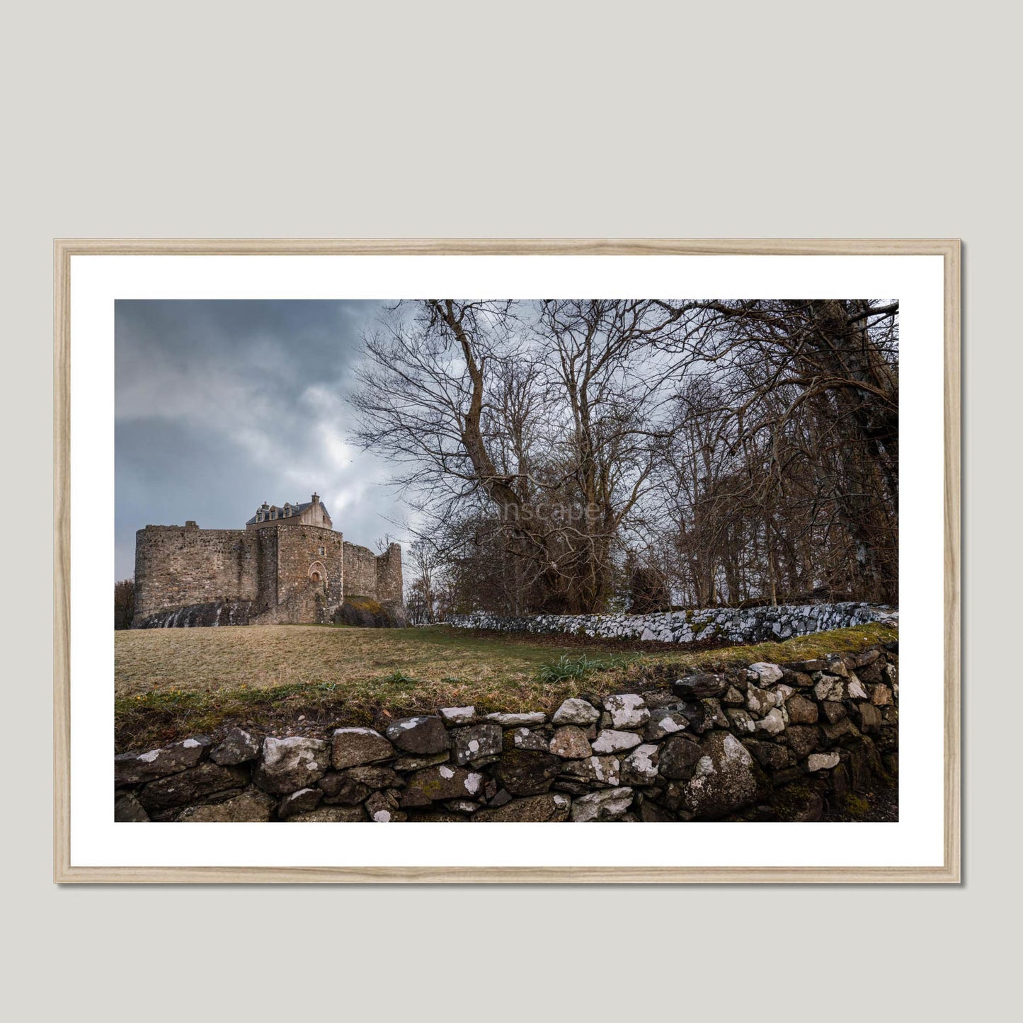 Clan MacDougall - Dunstaffnage Castle - Framed & Mounted Photo Print 40"x28" Natural