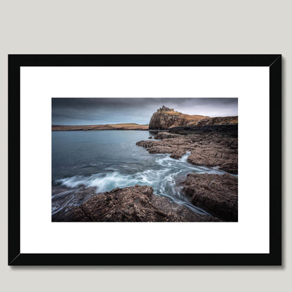 Clan MacDonald of Sleat - Duntulm Castle - Framed & Mounted Photo Print 16"x12" Black