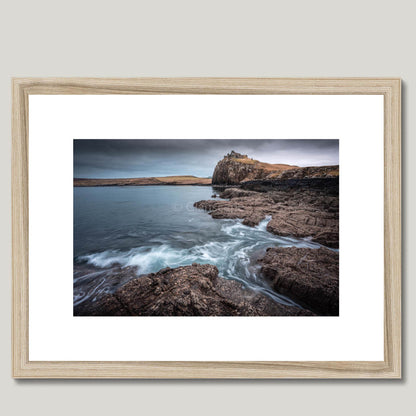 Clan MacDonald of Sleat - Duntulm Castle - Framed & Mounted Photo Print 16"x12" Natural