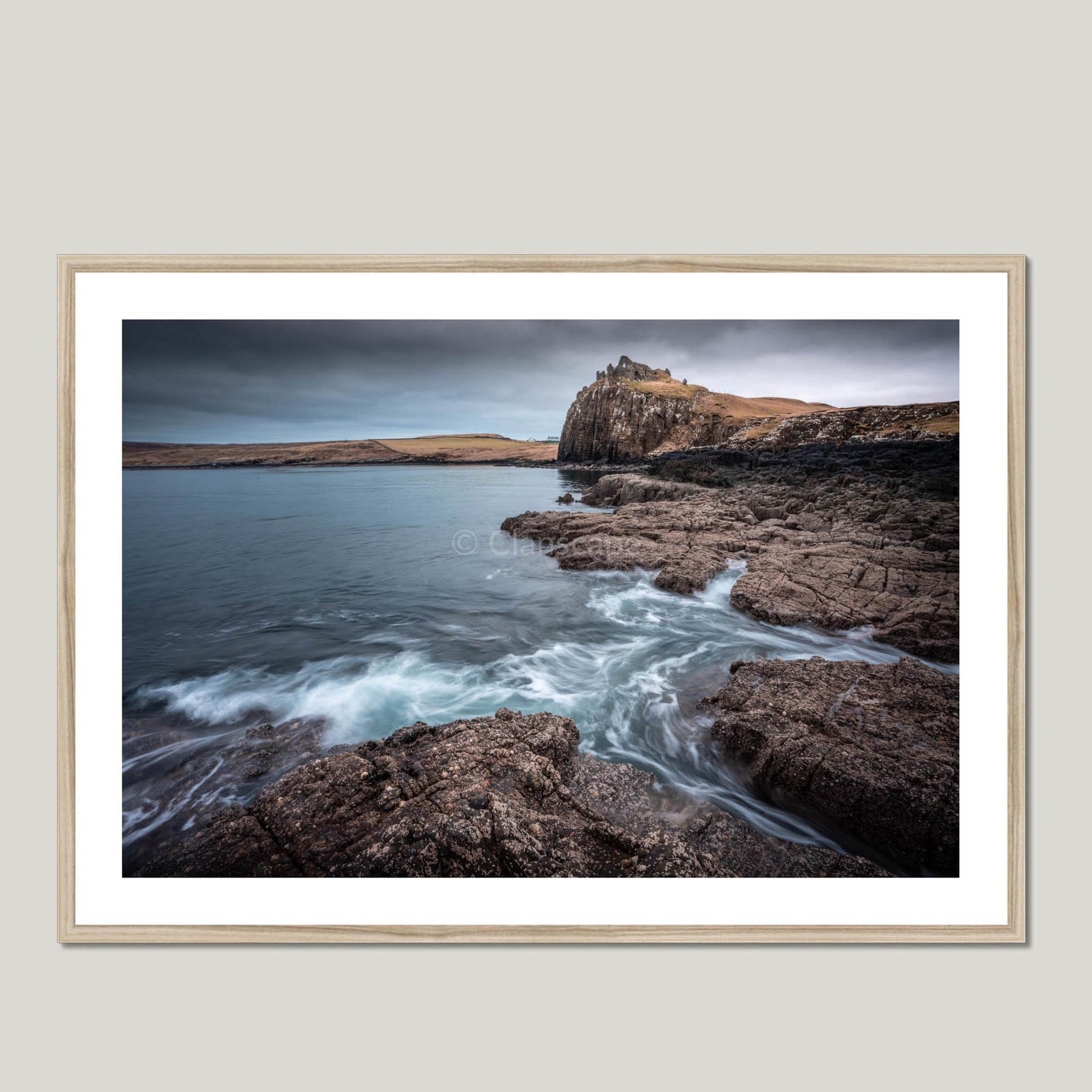 Clan MacDonald of Sleat - Duntulm Castle - Framed & Mounted Photo Print 40"x28" Natural