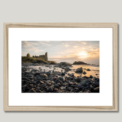 Clan Kennedy - Dunure Castle - Framed & Mounted Photo Print 16"x12" Natural