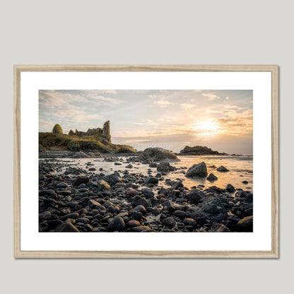 Clan Kennedy - Dunure Castle - Framed & Mounted Photo Print 28"x20" Natural