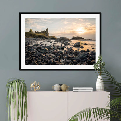 Clan Kennedy - Dunure Castle - Framed & Mounted Photo Print