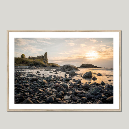 Clan Kennedy - Dunure Castle - Framed & Mounted Photo Print 40"x28" Natural