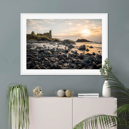 Clan Kennedy - Dunure Castle - Framed & Mounted Photo Print