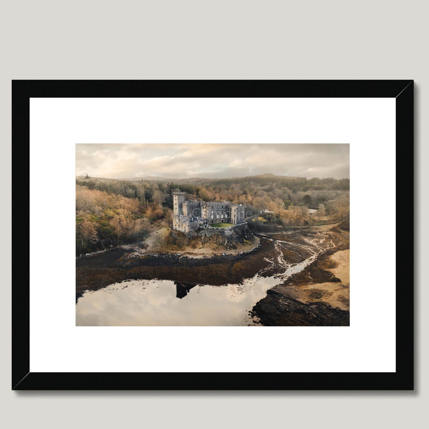 Clan MacLeod - Dunvegan Castle - Framed & Mounted Photo Print 16"x12" Black