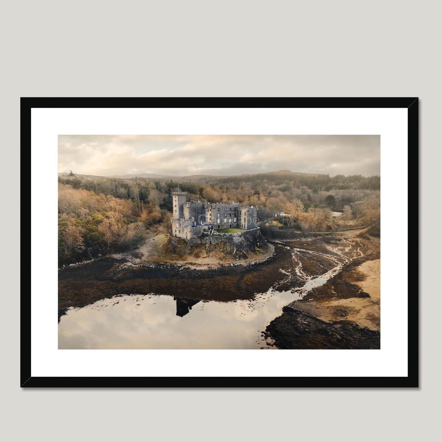 Clan MacLeod - Dunvegan Castle - Framed & Mounted Photo Print 28"x20" Black