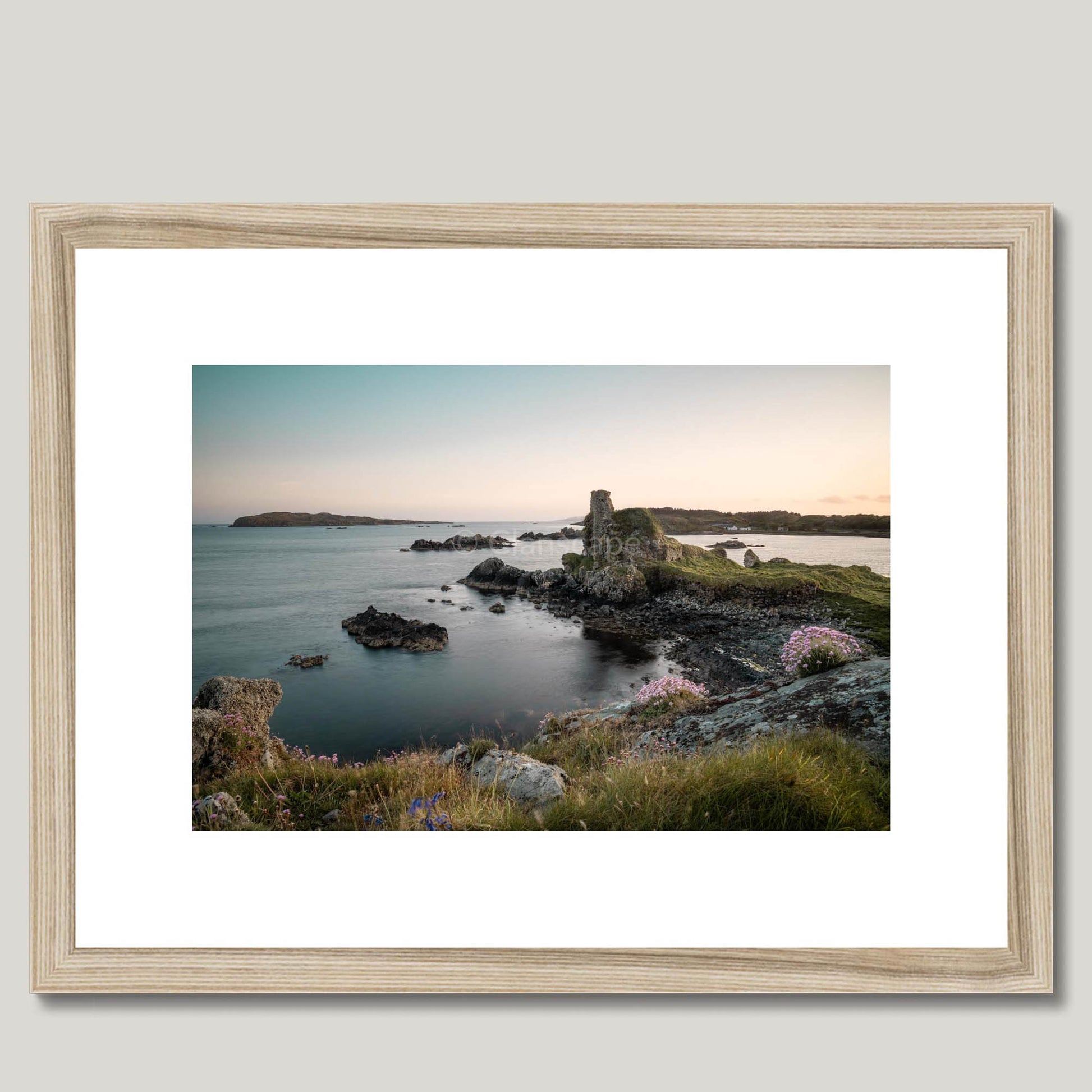 Clan MacDonald - Dunyvaig Castle - Framed & Mounted Photo Print 16"x12" Natural