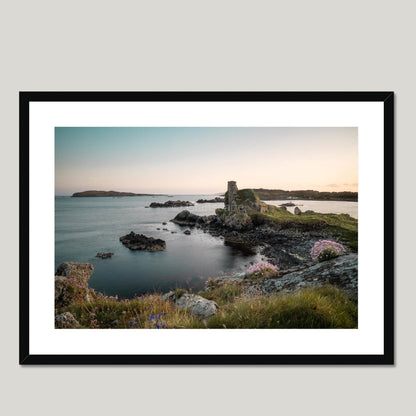 Clan MacDonald - Dunyvaig Castle - Framed & Mounted Photo Print 28"x20" Black