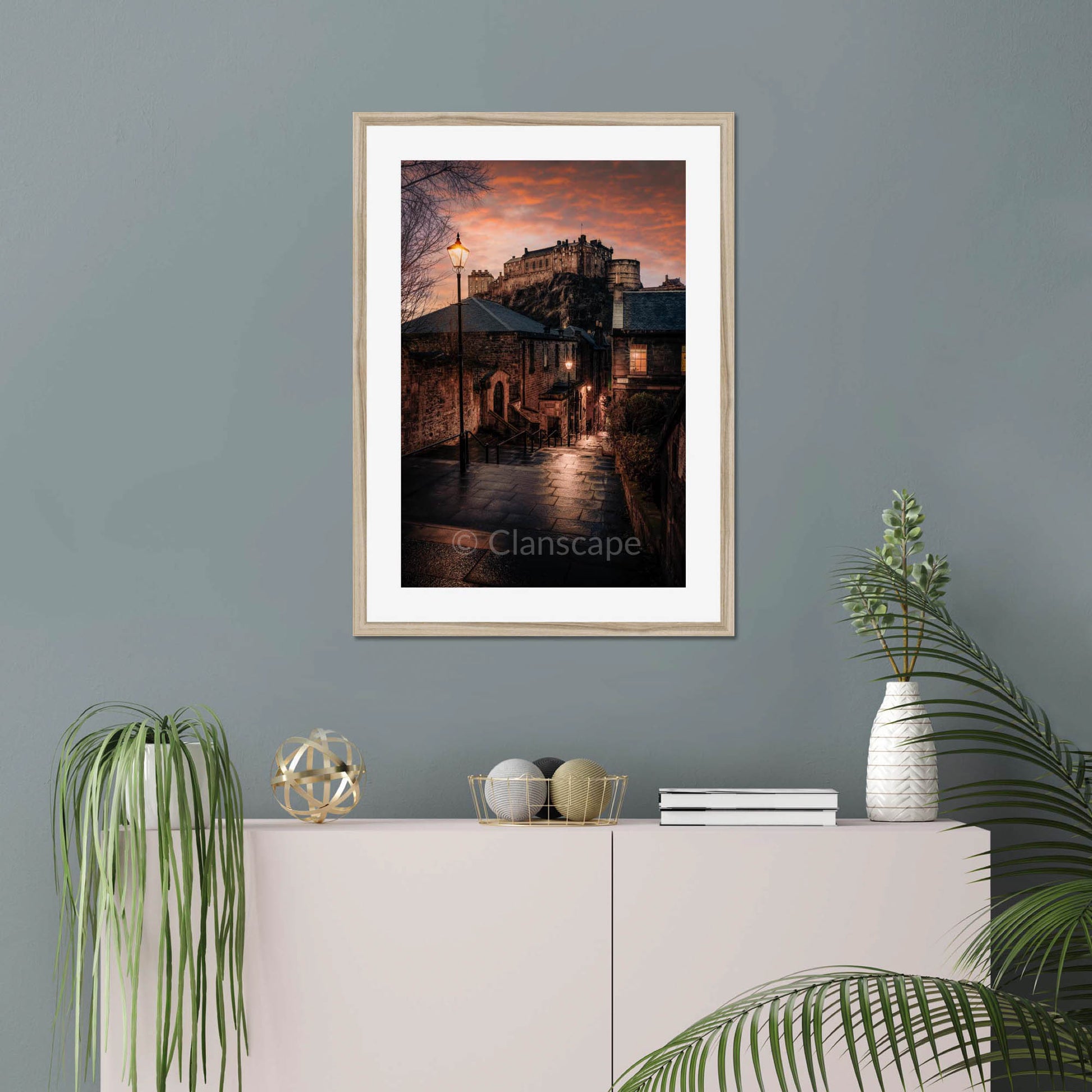 Clan Stewart - Edinburgh Castle, Vennel View - Framed Photo Print