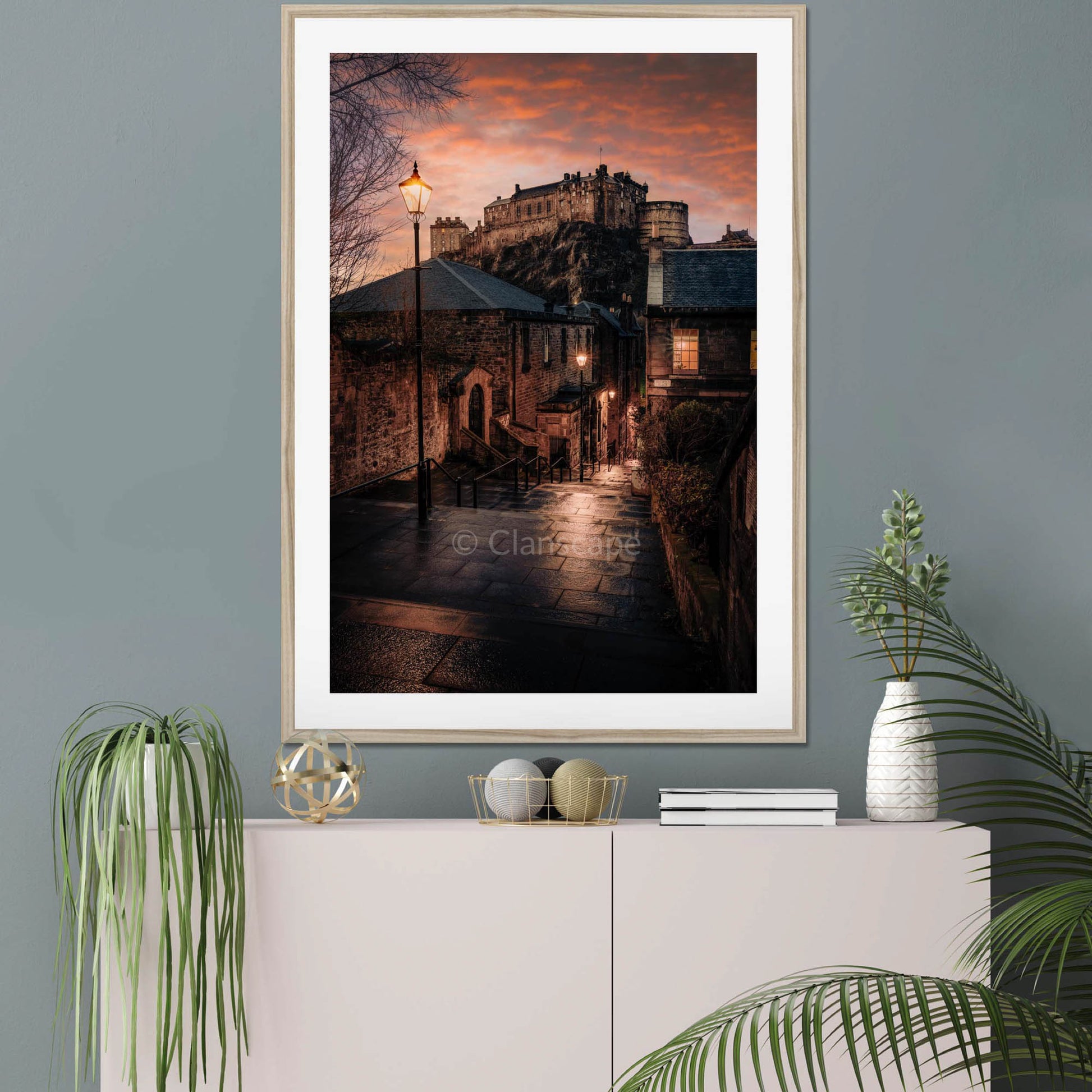 Clan Stewart - Edinburgh Castle, Vennel View - Framed Photo Print