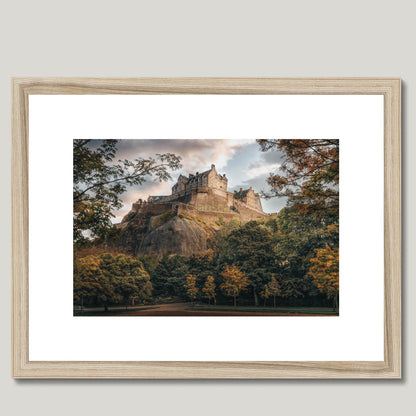 Clan Stewart - Edinburgh Castle - Framed Photo Print 16"x12" Natural