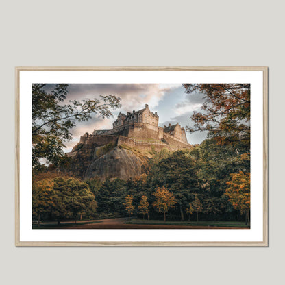 Clan Stewart - Edinburgh Castle - Framed Photo Print 40"x28" Natural