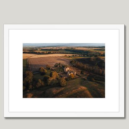 Clan Lindsay - Edzell Castle - Framed & Mounted Photo Print 16"x12" White