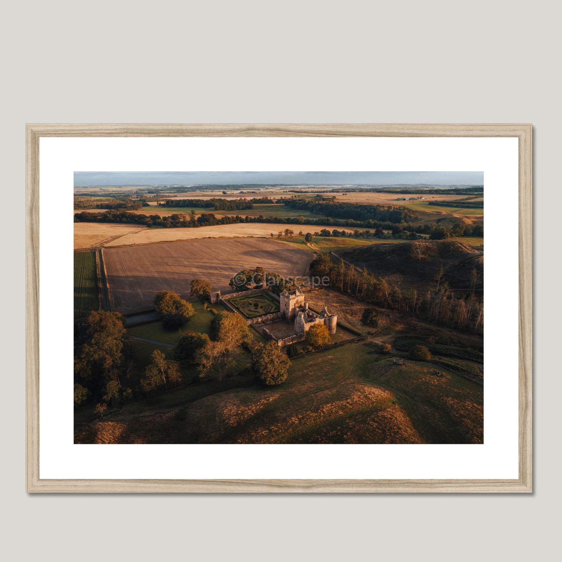 Clan Lindsay - Edzell Castle - Framed & Mounted Photo Print 28"x20" Natural