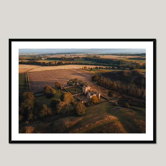 Clan Lindsay - Edzell Castle - Framed & Mounted Photo Print 40"x28" Black